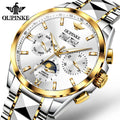 Oupinke3201Oem Watch New Design Transparent Genuine Waterproof Skeleton Mens Wrist Watch  Automatic Top Mechanical Luxury Brand