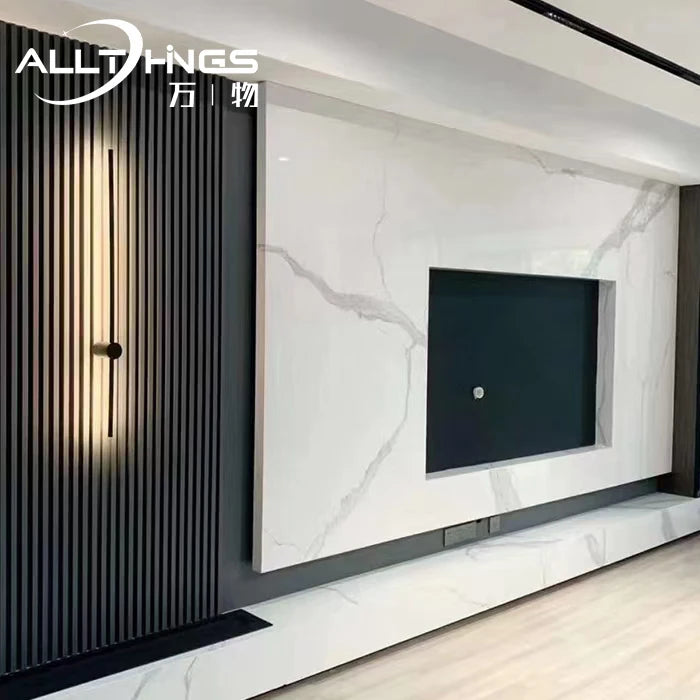 Customized Color Living Room Wall Paper Wall Coating 3d Marble Pvc Veneer Interior Virgin Material Slab