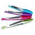 9-Inch Kitchen Tongs with Locking Silicone Tips Heat Resistant Cooking Tool Set for Serving & Baking for Food Preparation