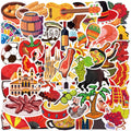 50Pcs Spanish Culture Cartoon Logo Graffiti Stickers for Suitcase Luggage Decor Spain Travel Gift Sticker
