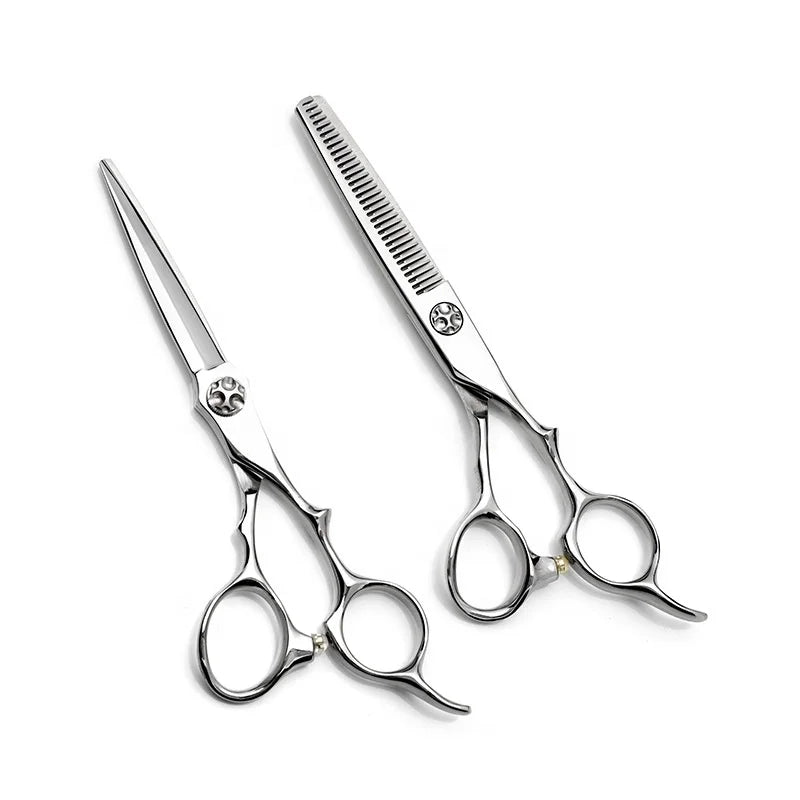 Professional Hair Scissors Set Japan 440C Steel 6 Inch Hairdressing Scissors
