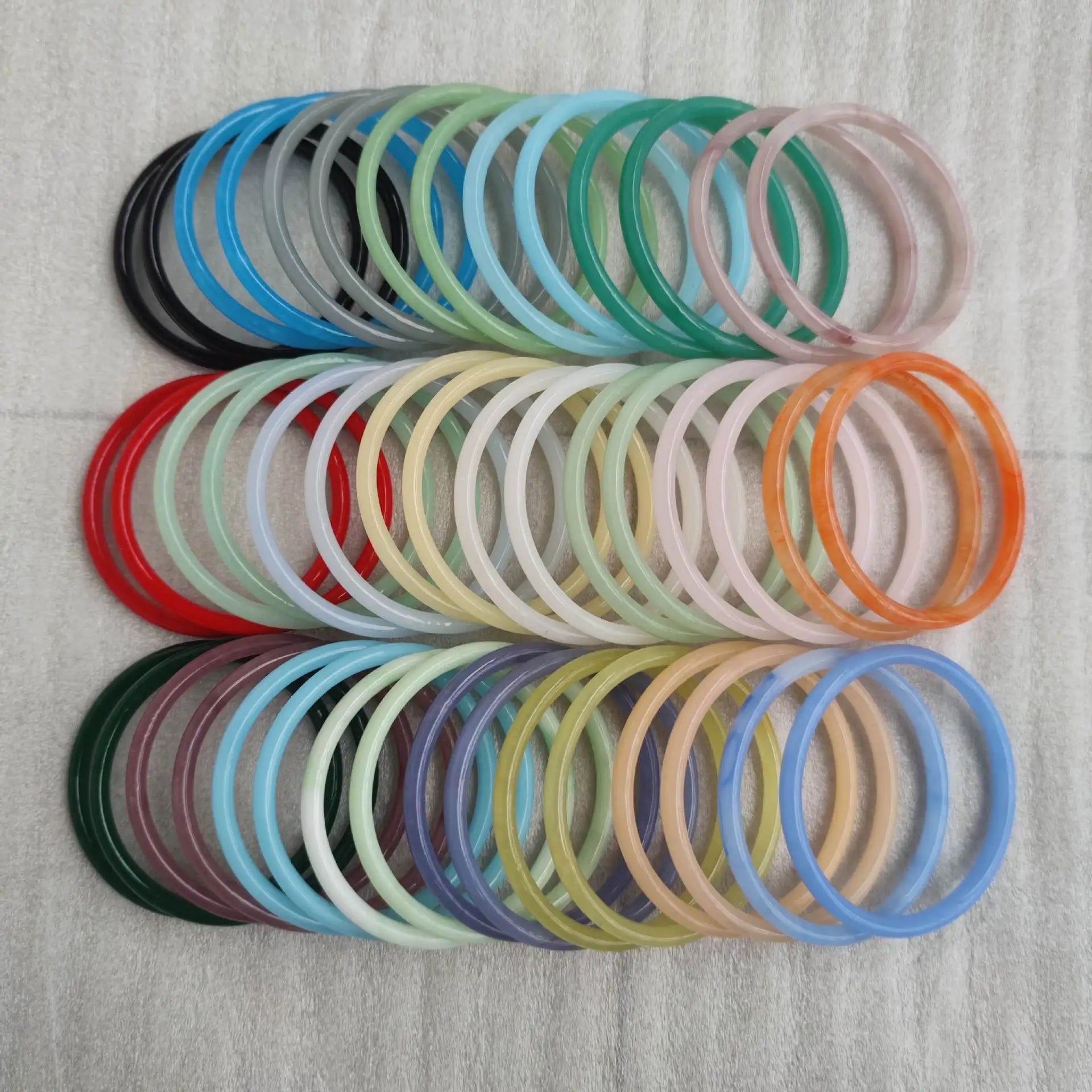 58mm Glass Imitation Jade Hand Pop China Imitation Chalcedony Agate Accessory Bracelet