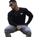 Men's Cotton Fashion T-shirt Full Sleeve Mens Autumn Tshirts Male Gym Bodybuilding Tee Shirts Casual T Shirt for Man Sportswear