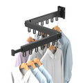 Folding Extendable  Clothes Hanger Wall Mount Retractable Cloth Drying Rack Indoor Aluminum Home Laundry Clothesline