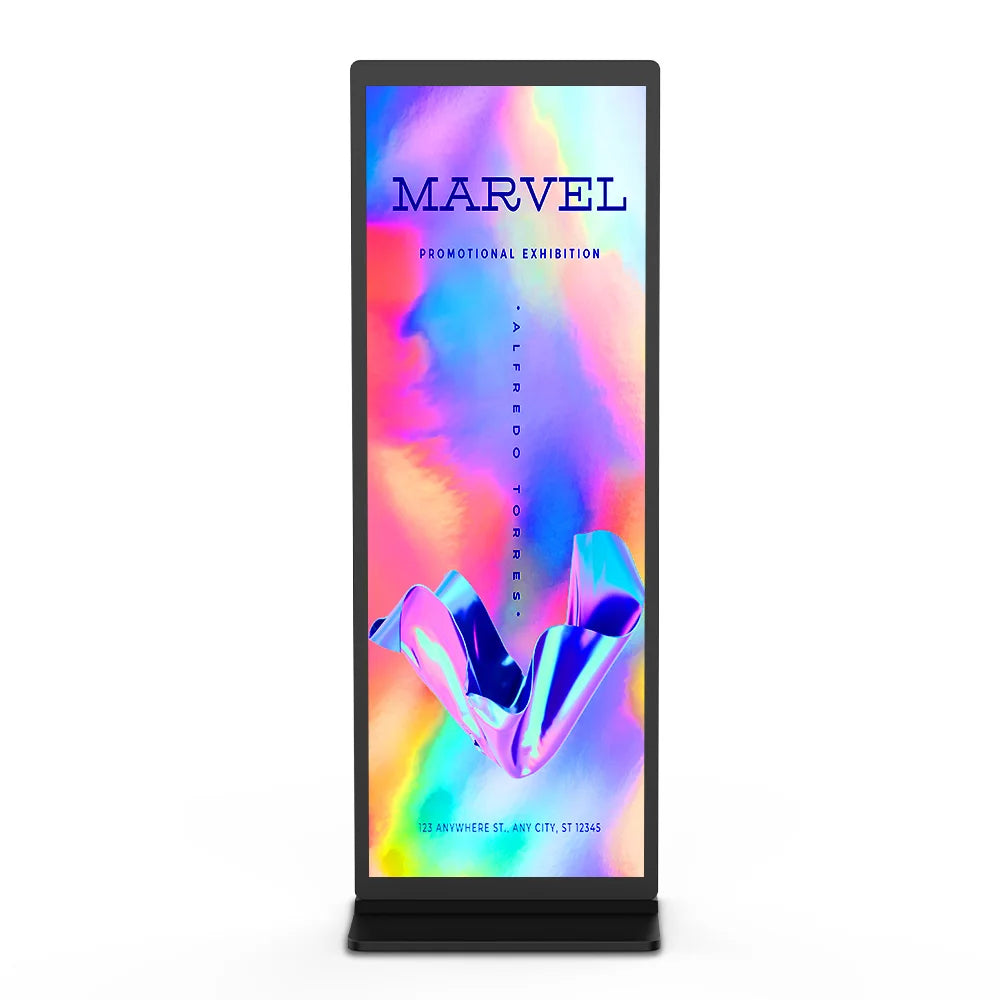 MWE 43 55 65 Inch Full Touch Screen LCD Digital Signage 75 Inch for Floor Standing Advertising Display 4K Resolution
