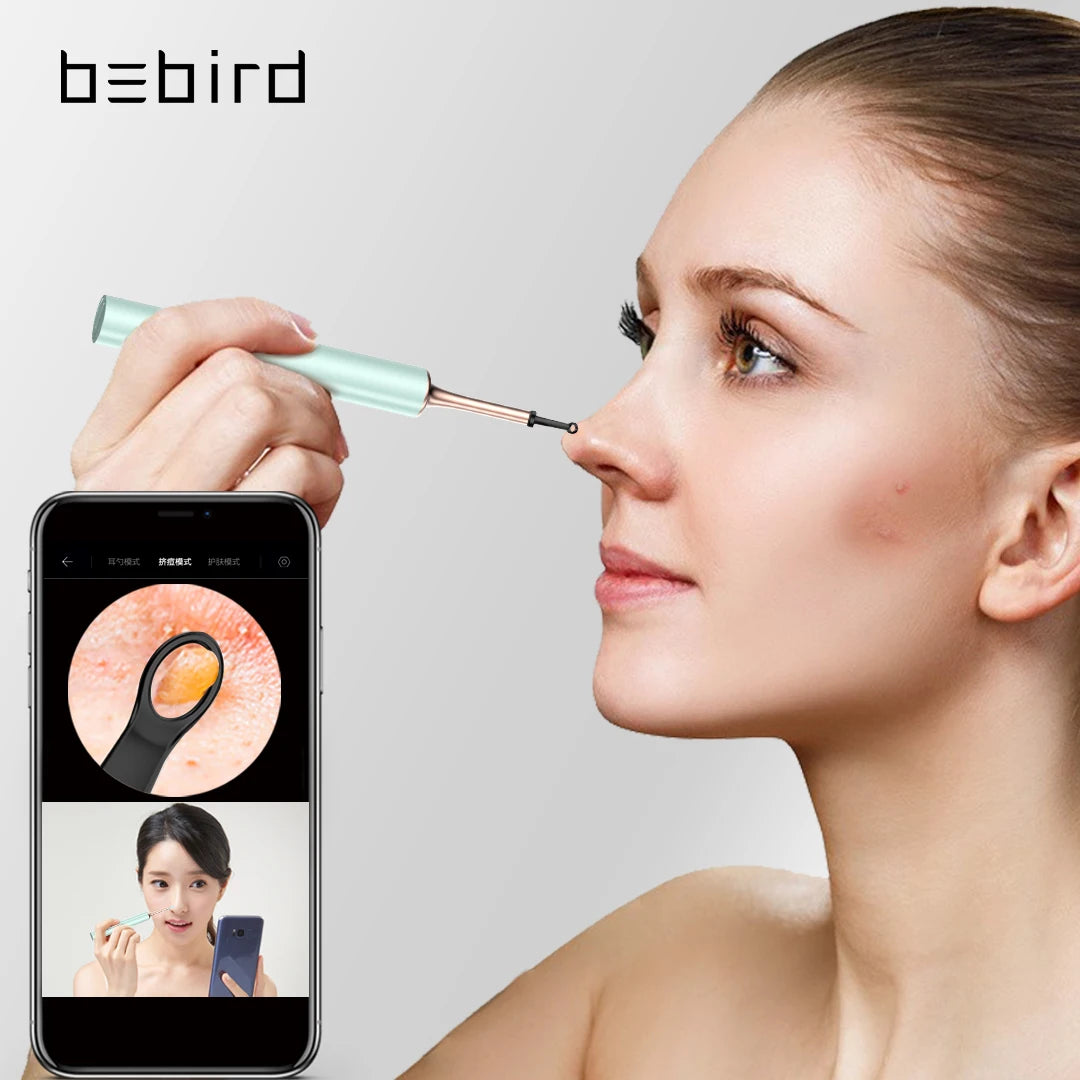 OEM ODM for Bebird T15 2-in-1 Smart Acne Cleaner and Ear Wax Remover Kit with 5 Megapixels Camera Beauty Personal Care Product