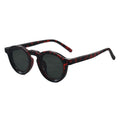 Women's Retro Cross-Border Tortoiseshell Oval Frame UV400 Sun Protection Hip-Hop Trendy Stylish PC Sunglasses