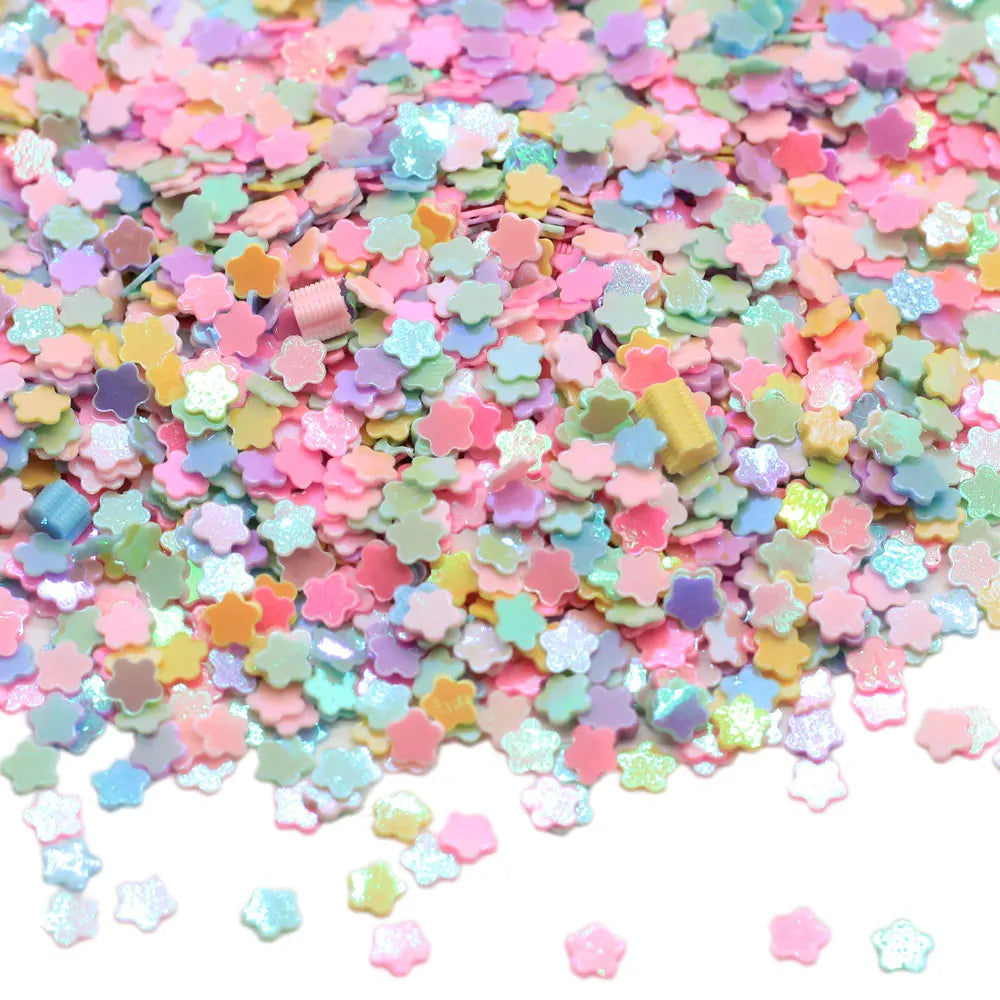 Supply 500g Glitter PVC Cherry Blossoms Colorful Flower Sequins for Girls Nail DIY Art Fashion Decoration Accessories