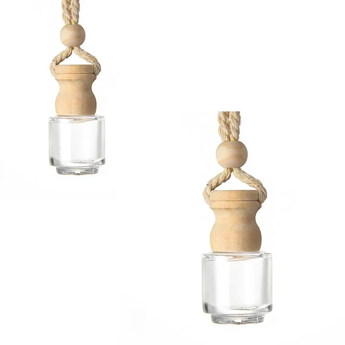 clear Glass Car Air Diffuser Bottle with Hanging Rope Clear for Perfume Oil Air Freshener Packaging