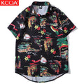 High Quality Casual Shirts Sublimation Printing Hawaiian Shirt Men With Button