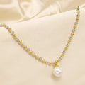 N077 10-11mm DIY Natural  Freshwater Pearl Charm Pendant Necklace Chain Accessory 925 Sterling Silver Jewelry for Women