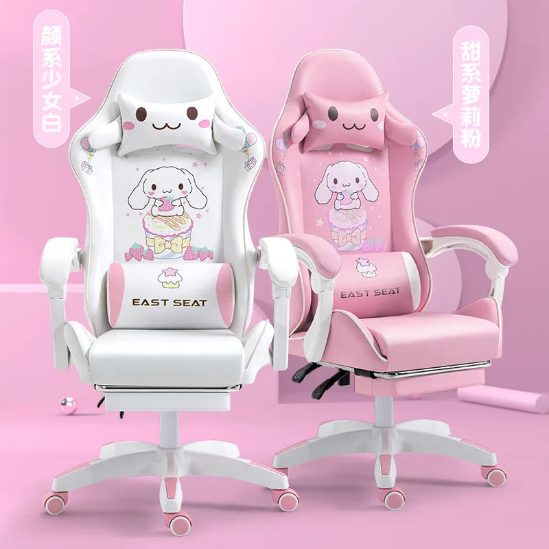 Computer Chairs Home Office pink Gaming Chair Ergonomic Silla Gamer Game with Lights and Speakers Rgb Footrest and Massage