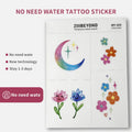 5*5cm Fashionable Zero Water PVC Material Press-On Peel-Wearable Tattoo Sticker for Face Application Waterless Seconds Tattoos