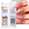 New Nail Art Liner Brushes Nylon Hair Dual Ended 3d Nail Art Brush Set With Acrylic Handle Nail Art Brush Set