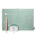 2022 Extra Large Food Grade Silicone Baking Pastry Mat Dough Scraper Wood Rolling Pin Oven Liner Set Baking & Pastry Tools