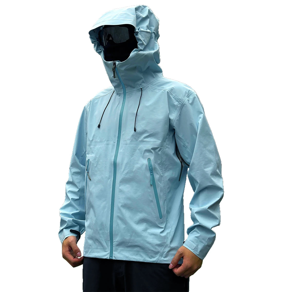 Custom Men Women's Lightweight 100% Polyester Hard Shell Jacket Waterproof Insulated Windbreaker Raincoat Zip Closure Ski Jacket