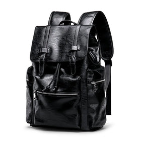 Fashion Laptop School Backpack Wholesale High Quality Travel Backpack Large USB Port PU Leather Backpack Mochila