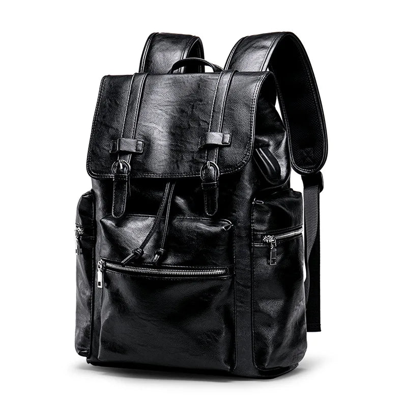 Fashion Laptop School Backpack Wholesale High Quality Travel Backpack Large USB Port PU Leather Backpack Mochila