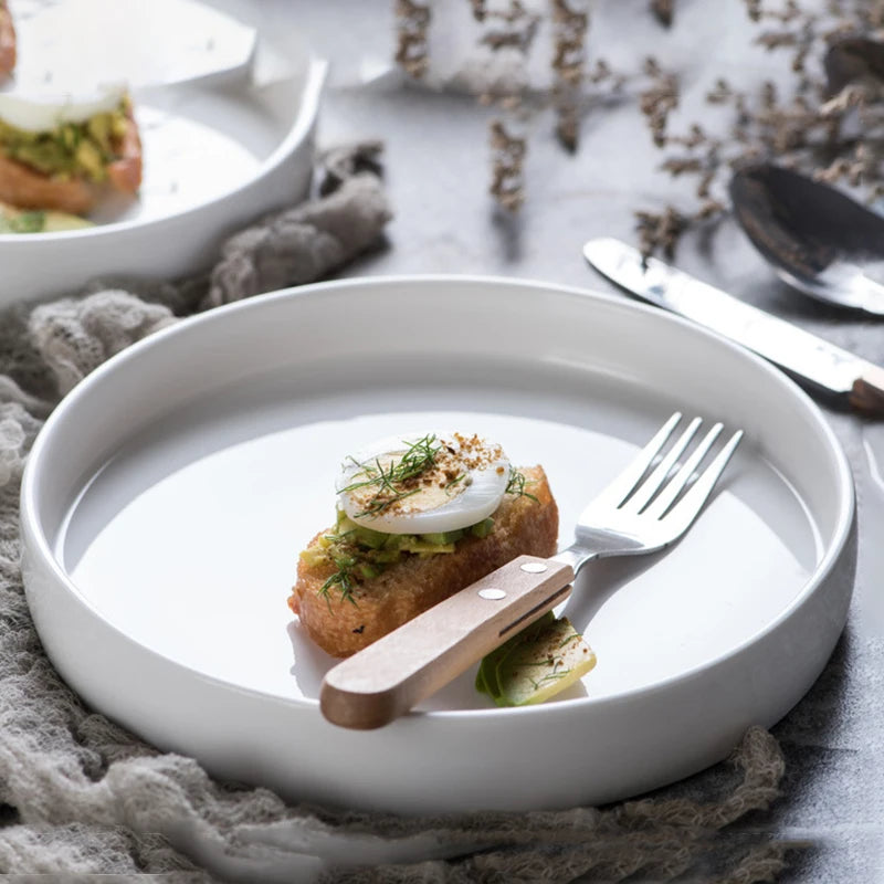 Nordic Luxury Round Wedding Restaurant Dinner Porcelain Ceramic Dishes Eco-Friendly China Plates