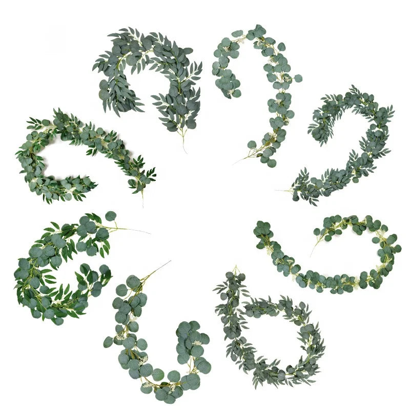 Hot Sale Artificial Eucalyptus Leaves Garland for Wedding Arch Decoration