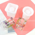 Silicone Square Cup Set Mold Dried Flower Resin Eco-Friendly Transparent White Decorative Craft Designer DIY Storage Pen Holder