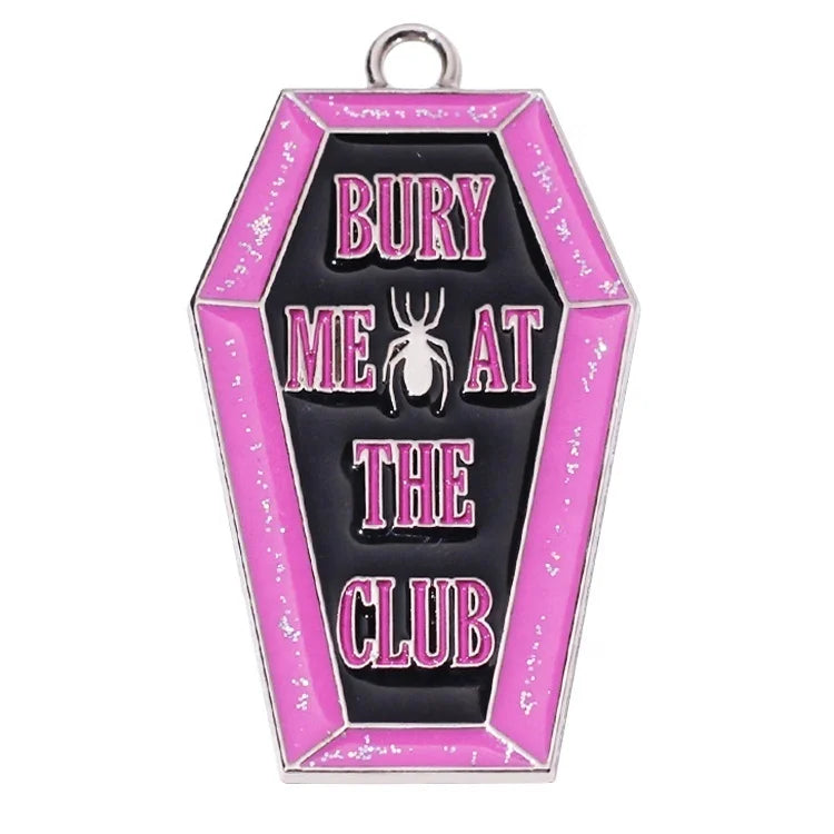 Fashion Embossed Letter Handbag Chain Labels Zinc Alloy Enamel Accessory Brand hang Plate for Purse