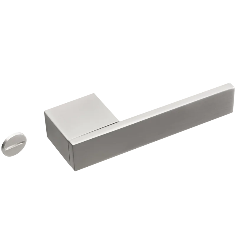 High Standard Interior Door Lock Set Silvery Privacy Access Knob Minimalist Design Passage Window Handle Wooden Zinc Material