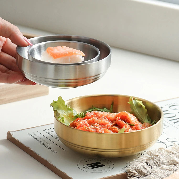 15cm 13.5cm 12cm 9cm Dinnerware Stainless Steel Sauce Dish Dipping Bowls Snack Dessert Bowls
