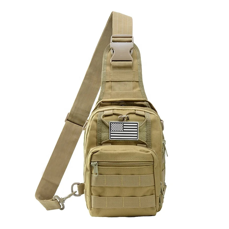 LUPU Tactical Shoulder Chest Bag with Zipper Closure Practical for Outdoor Activities