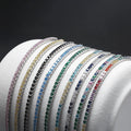 Adjustable Bracelet 925 Sterling Silver Half Zircon Tennis Half Link Slider Bracelet for Women Wholesale