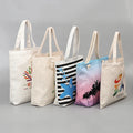 Wholesale Custom Print Logo Reusable Shopping Bags Plain Cotton Canvas Tote Bag With Customized