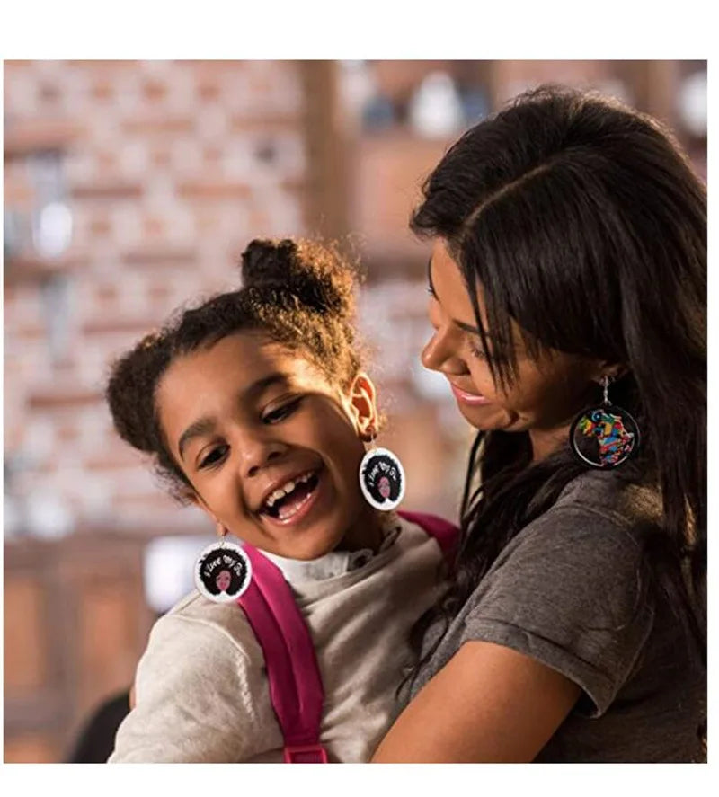 Baby Girl Black Due to Popular Demand Melanin Poppin I Am Black History Black and Beautiful Strong Educated Afro Wood Earrings