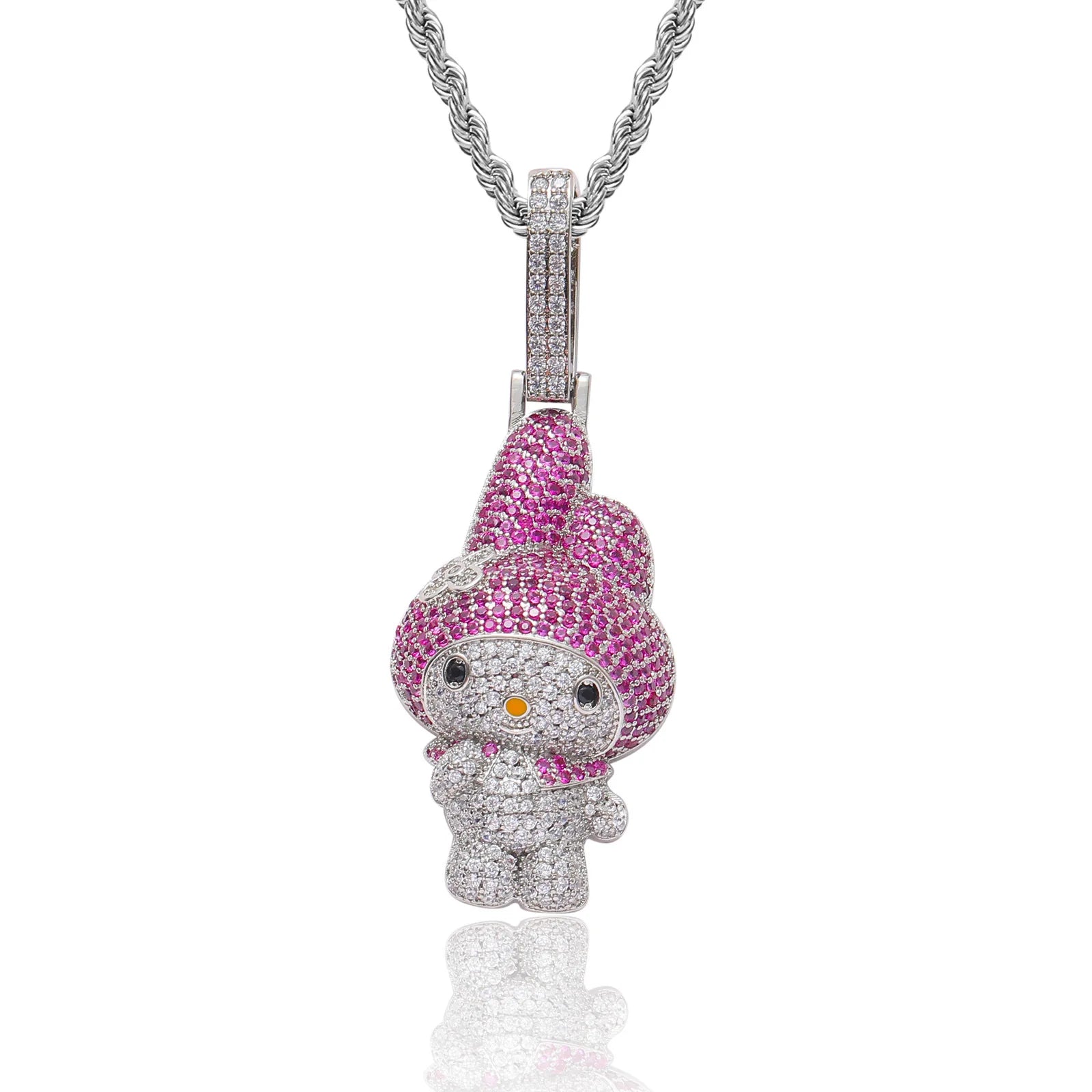 Custom Made Zircon Diamond Pendant Iced Out Hip Hop Jewelry Mens Gold Plated Chain Necklace for Men