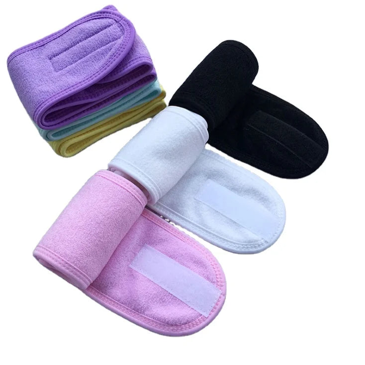Fashion Stretch and Washable Cotton Towel Terry Cloth Hairband Hair Accessories Custom Face Wash Facial Makeup Spa Headband