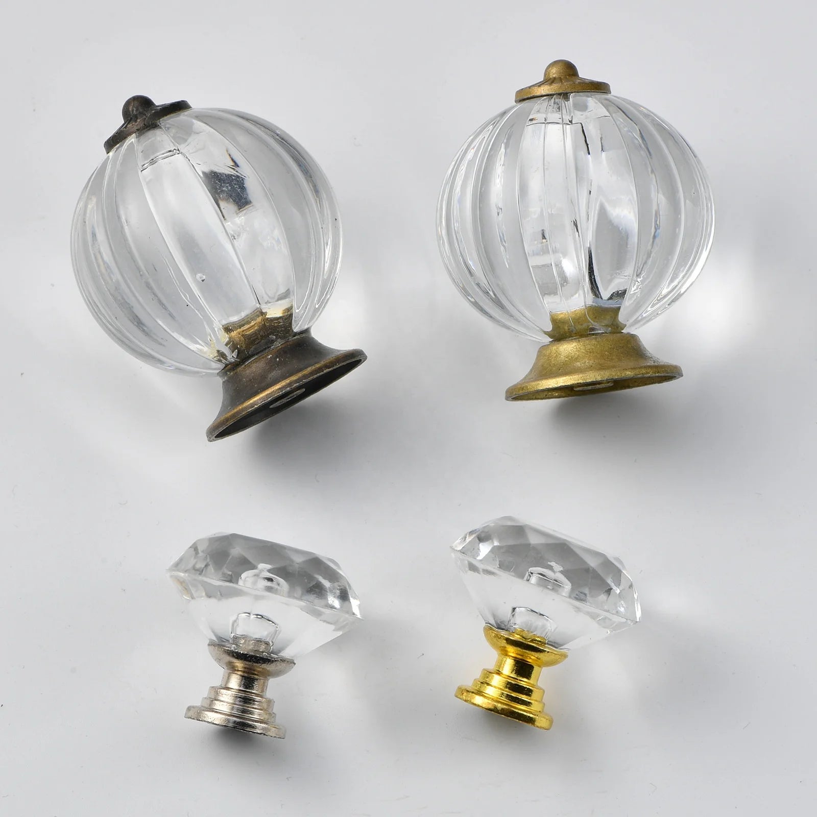 Transparent Crystal Clear Acrylic Cabinet Handles Drawer Door Pulls for Kitchen Bedroom & Warehouse-for Wardrobe & Cabinets