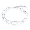 Wholesale Handmade Bracelet New Style Chain Paper Clip Bracelet 925 Silver Fine Jewelry Man MegaBDM