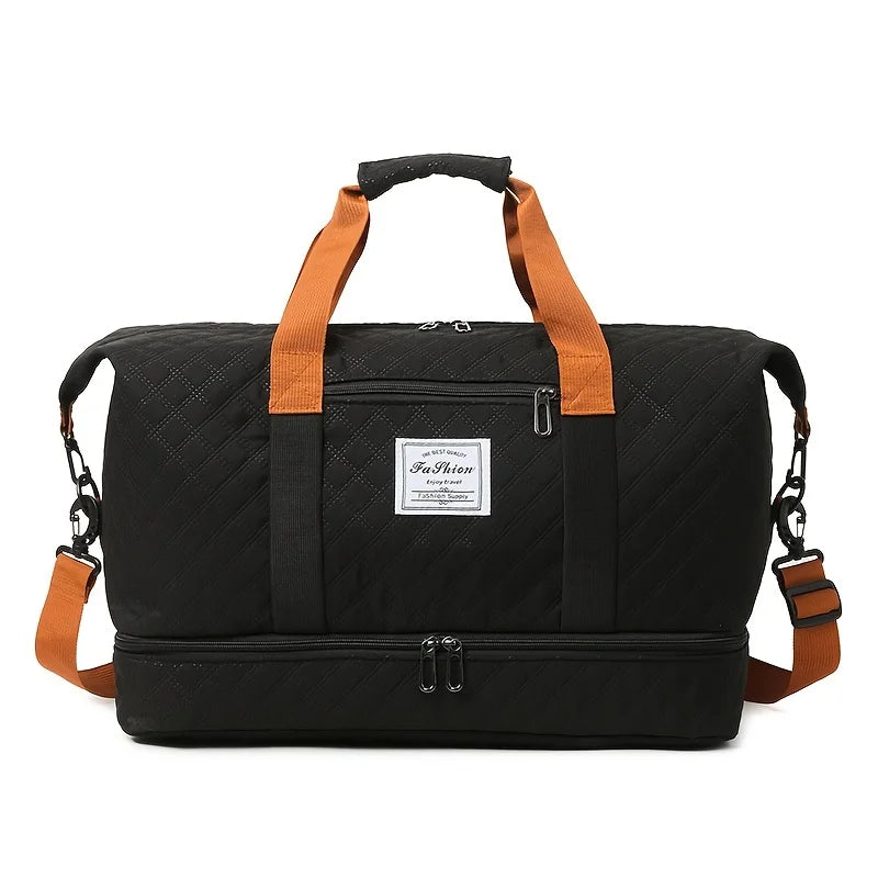 2024 New Oxford Waterproof Portable Suitcase Foldable Fitness Exercise Training Duffel Bag with Zipper Closure Women's Handbag