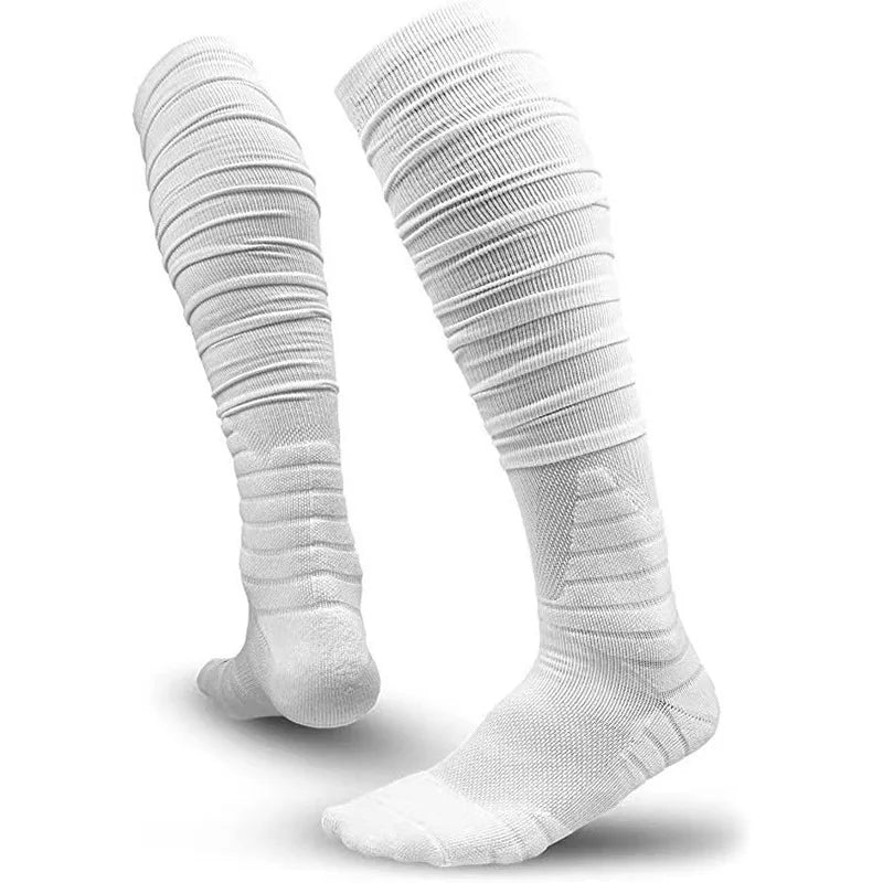 Xianghui Packing Football Socks Long Non Slip Soccer Crew Cotton Sports Socks Athletic Football Scrunch Socks Men
