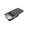 Wholesale Factory Rectangular Tin Custom Printed Mini Sliding Solid Perfume Case Lip Balm Metal Recyclable Silver/Black Free