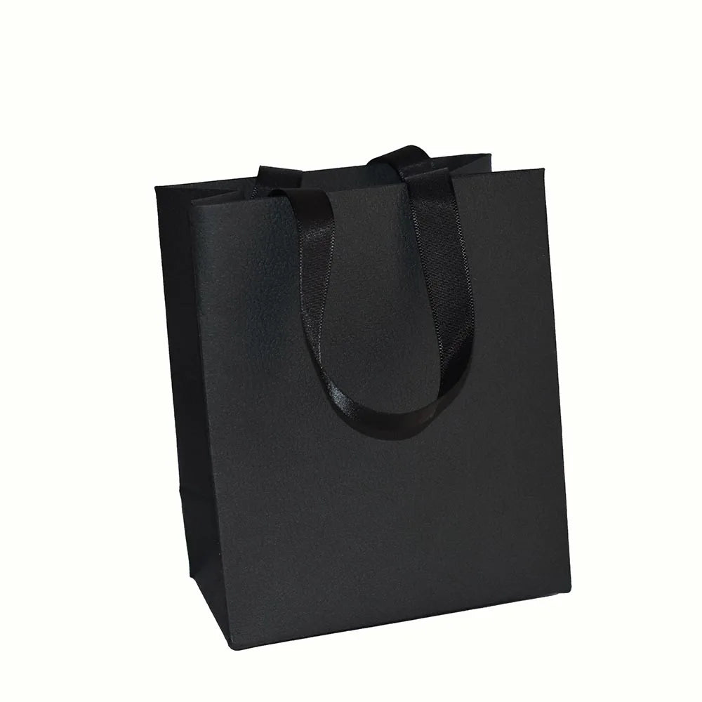 CSMD Chinese Manufacturers Suppliers Cheap Price Ready to Ship Special Texture Paper Material Wholesales Black Paper Bag Jewelry