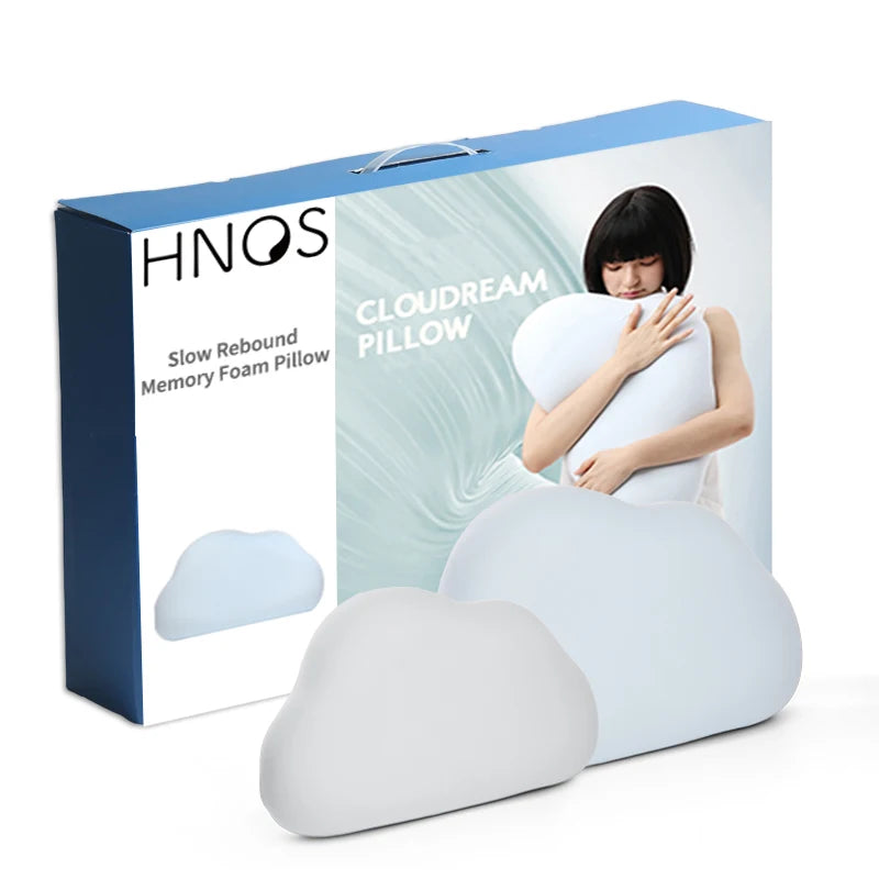 Neck Cervical Side Sleeper Thin King Sized Super Soft Cloud Shape Memory Foam Pillow