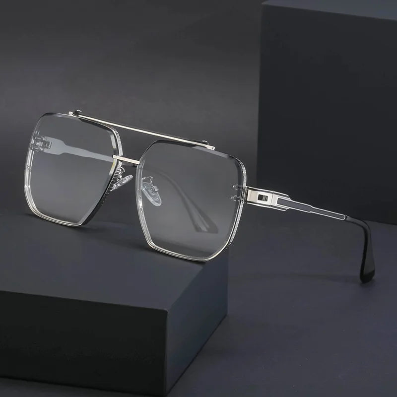 Steampunk Glasses Women Sun Glasses Oversized UV400 Gradient Shades Metal Frame Sun Glasses