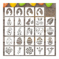Easter Theme Party Egg Rabbit Painting Stencils Children's Art Painting Template Furniture Decoration