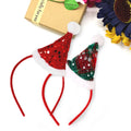 Red Santa Headband Headwear Christmas Party Decoration Color Christmas Hat Headband Decorations
