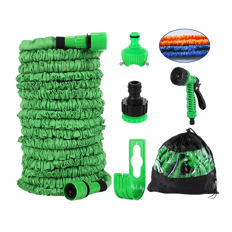 NQ SPORTS High Pressure TPE Durable Leak Proof 1/4 3/4 Fittings 100FT  Water Garden Hoses Set Expandable Watering Pipe