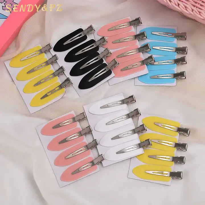 2022 Fashion Women Seamless Hair Clips Solid Color Hairpin Makeup Hair Accessories Women Hair Barrettes
