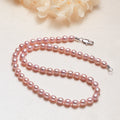 Mom Girl Birthday Gift 7mm Fresh Water Pearl Necklace Baroque Pearl Bead Clavicle Chain Choker Necklace Collar Pearl Jewelry