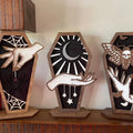 Witch Hand Wooden Coffin Wall Decor Coffin Shelf Gothic Decor Wooden Shelf for Wall or Table Top Wall Room Decor