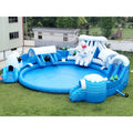 15m Dia. Snow N Ice World Giant Inflatable Water Park on Land With Big Inflatable Pool for Kids N Adults