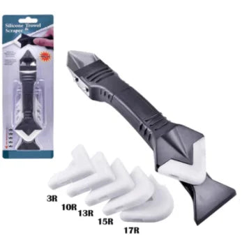 Putty Knife Scraper Caulk Tool Kit 3 in 1 Tile Sealant Scraper and Trowel Silicone Sealant Finishing Tool